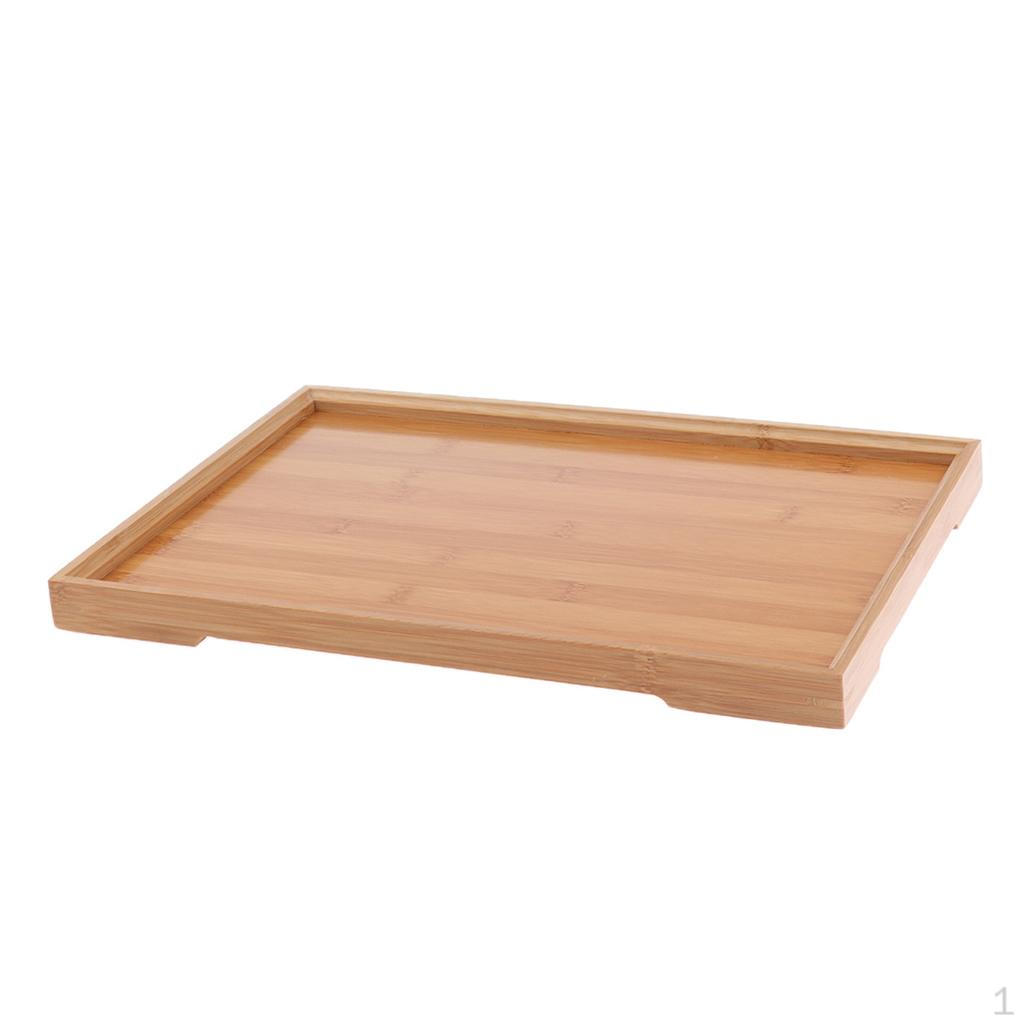 Large Wooden Serving Tray, Various Types Of Dishes