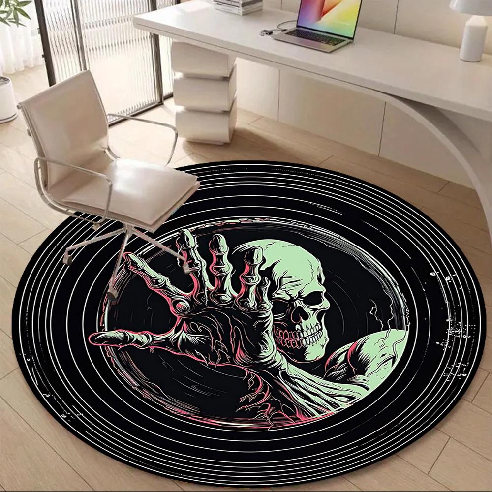 1pc Zombie Hand Office Round Area Rug, Indoor Mat Suitable ForOffice, Under Office Chairs Bedroom Living Room Home Decor, Room Deco Q111