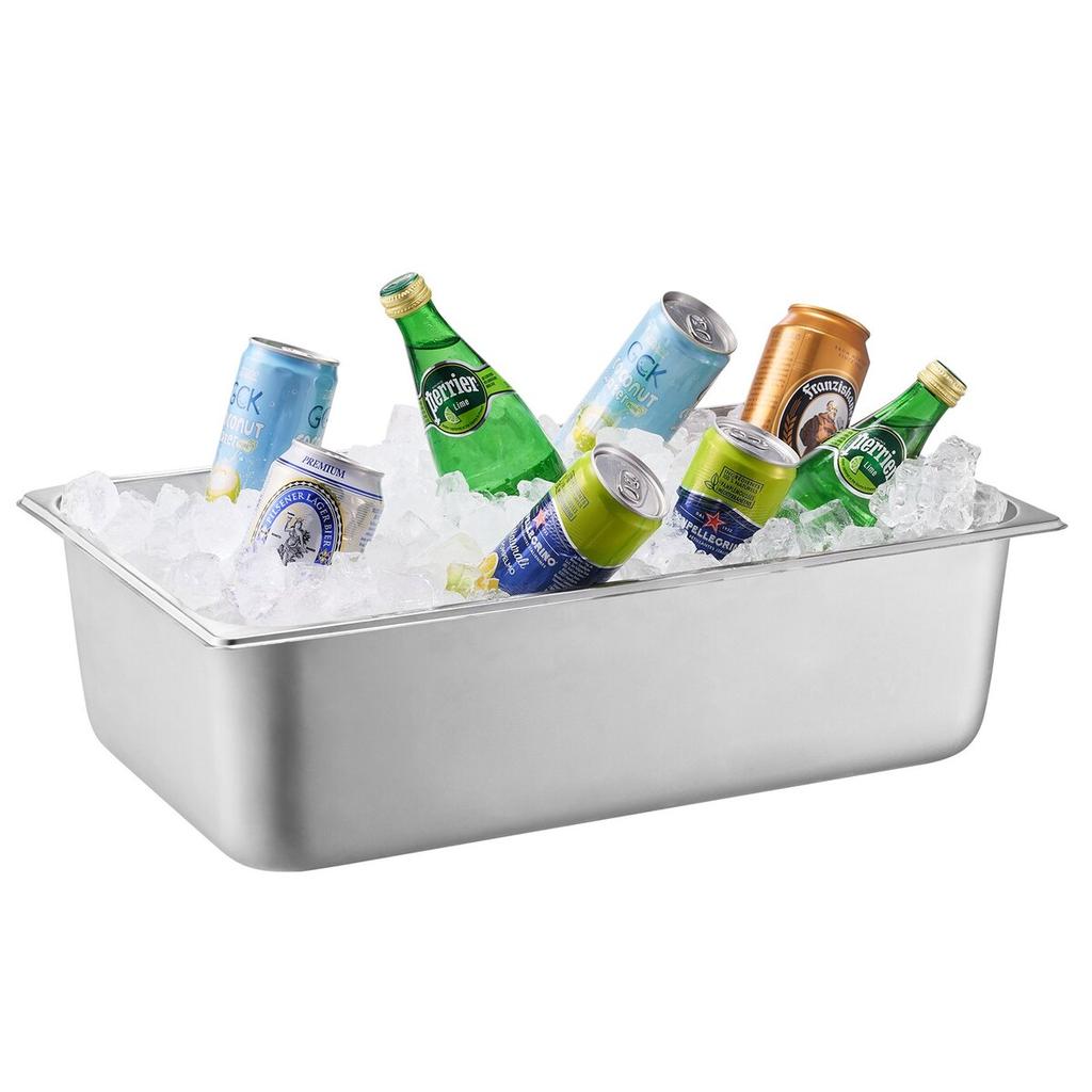 Countertop Food Serving Display Container 4 Pan Condiment Dispenser Tray