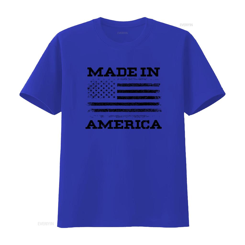Patriotic T Shirt Made In America Vintage USA Flag US 4th Of July Independence Day American vintage Washed Stylish graphic Soft