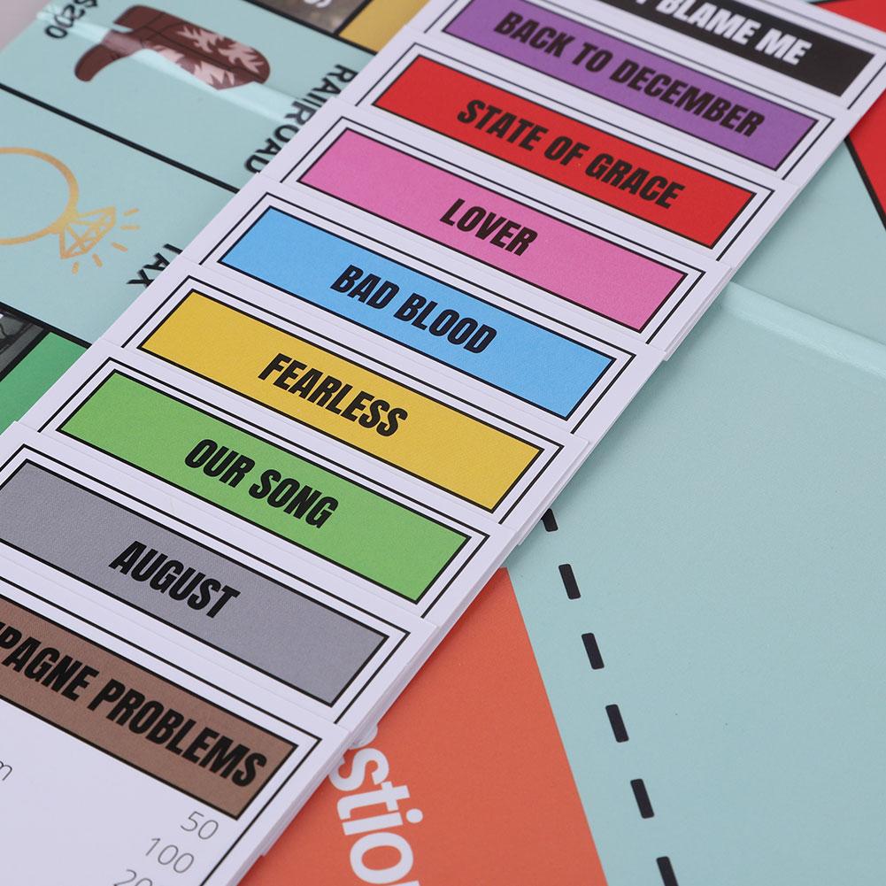 Desková hra Zábavná párty hra Fanoušci Interaktivní desková hra Rodinné hry pro SWIFTOPOLY Pro Taylor Swiftie Monopoly Desková hra Pro dítě
