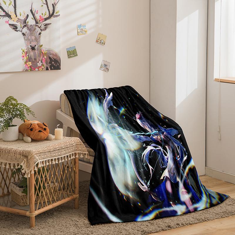 Cartoon Original God Series Flannel Blanket 3D Printed Sofa Blanket Thickened Blanket