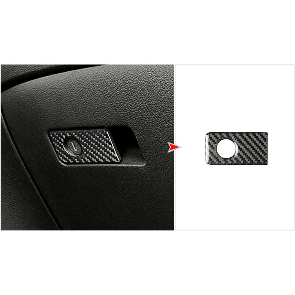 Carbon Fiber Glove Box Handle Panel Cover Trim For Infiniti Q50 Q60 2014-