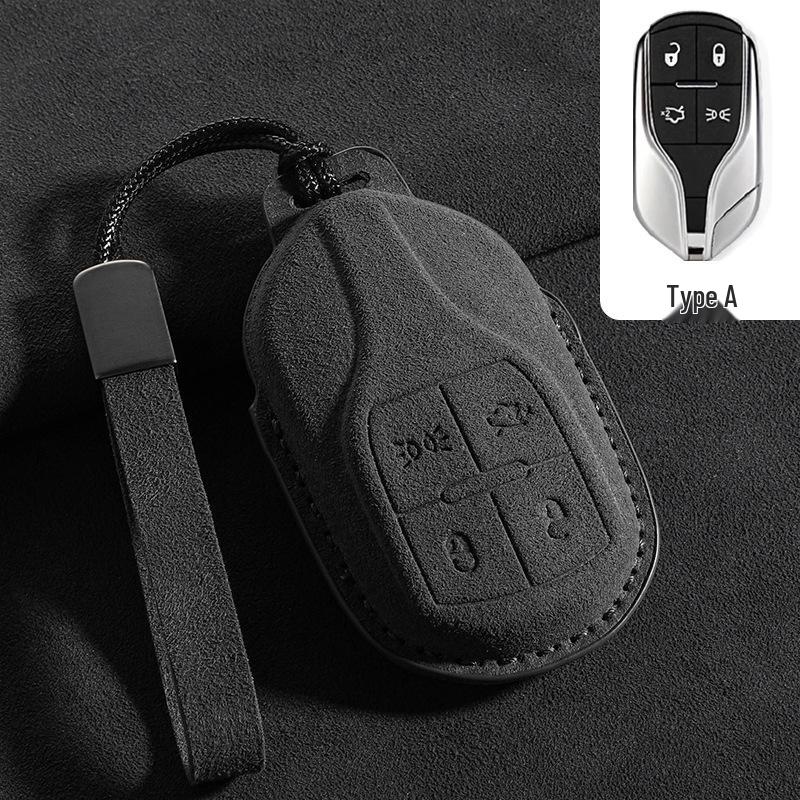 Alcantara Suede 3D Key Bag for Maserati Ghibli/LevanteGT