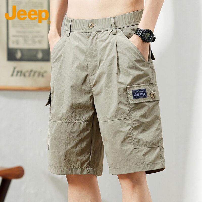 JEEP Men s Ice Silk Loose Cargo Shorts 32 хаки
