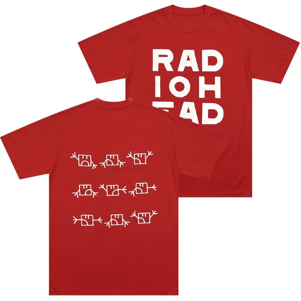 Radiohead Semaphore Graphic Tshirt Alternative Rock Band Oversized Y2k Heavy Cotton Men Women Short Sleeves Vintage Casual Tees