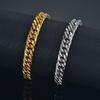 HIGH POLISH 6MM 9MM Hip Hop Rock Jewelry Miami Cuban Link Stainless Steel Bracelet For Men Women,Gold Silver Color Chains