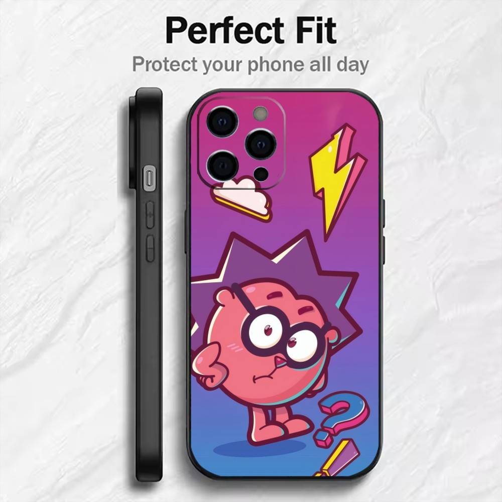 KROSH Russia Cartoon K-Kikoriki Phone Case For iPhone17,16,15,14,13,12 Plus,Max Soft Silicone Black Cover iPhone12