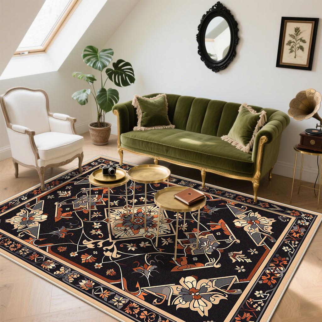 Luxurious Persian Living Room Rug High-Quality Bedroom Bedside Fluffy Soft Decoration Carpet Lounge Coffee Tables Washable Mat