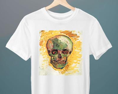 Schädel, Vincent van Gogh, Unisex T-Shirt, Halloween T-Shirt, Kunst T-Shirt, Gothic, Gruseliges T-Shirt