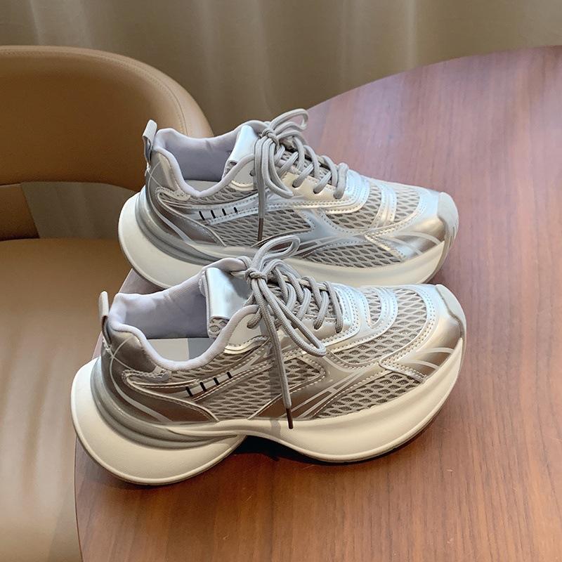 

Новые женские кроссовки для пап, дышащие и универсальные повседневные спортивные кроссовки на толстой подошве для бега 40