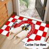 Custom Name Brentford Crest Design Rug for Living Room, Game Rooms, Office, Bedroom, Floor Mat Playful Design, Fan Gifts Christmas Decor