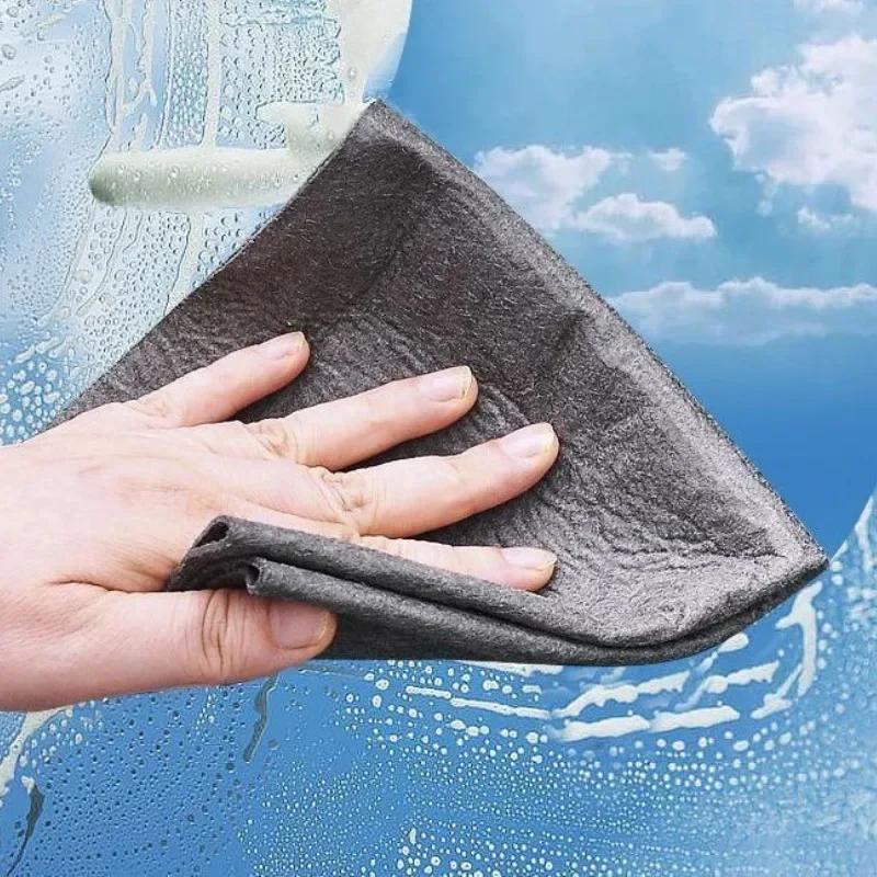 Thickened 1pc Magic Cloths Microfiber Washing Rags Car Window Mirror Glass Wipe Towels Reusable Household Cleaning Kitchen Tools