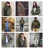 Shenwu Amei Herren Khaki B-15 Fliegerjacke Retro Baumwollparka Wintermantel