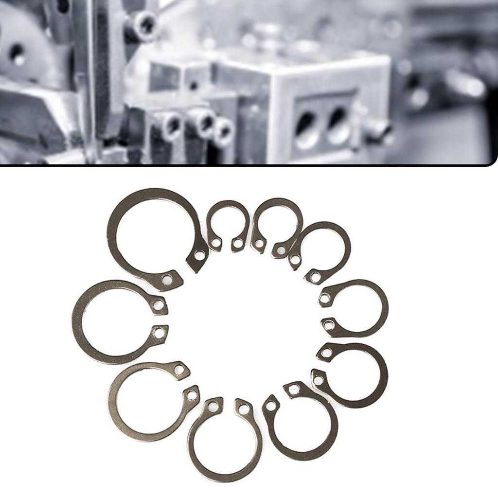 Neues 100-teiliges 304-Edelstahl-Außensicherungsring-Halteclip-Ring-Kit 8-18 mm