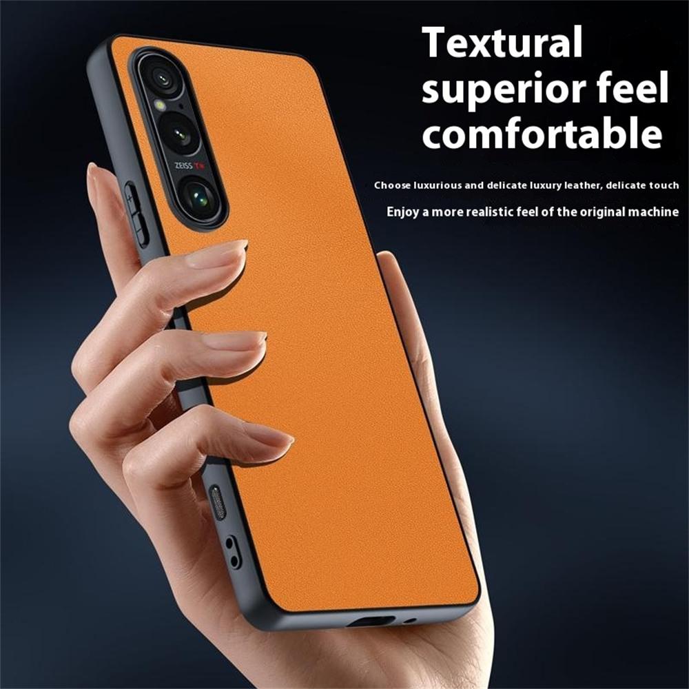 For Sony Xperia 1 VII Case PU Leather Coated PC + TPU Anti-Drop Phone Cover