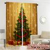 2pcs  Curtains Christmas Tree Gifts Snowflakes Popular Curtain Versatile Durable Polyester Curtains Decorations For Home Perfect