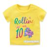 Newly Boys T Shirt Funny Skates Graphic Print 6th Birthday Gift Costume Fashion Hip Hop Girls TShirt Boys Girls Universal Tops