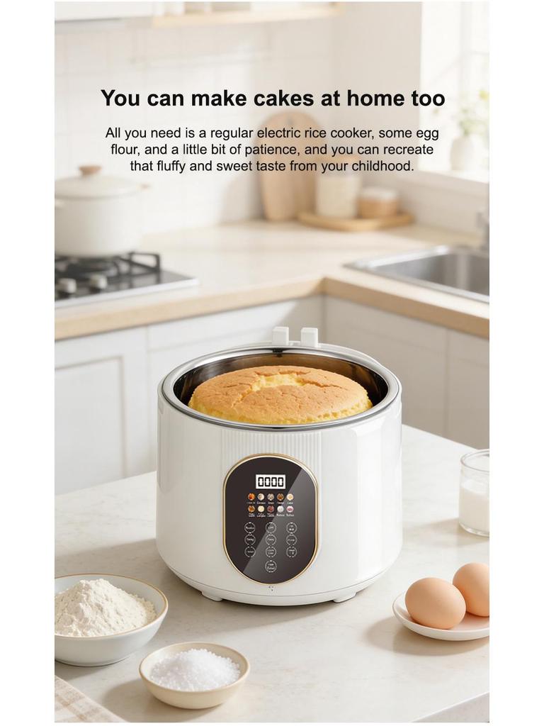 Multifunctional Rice Cooker with Water Separation, Steaming, and 304 Stainless Steel Inner Pot