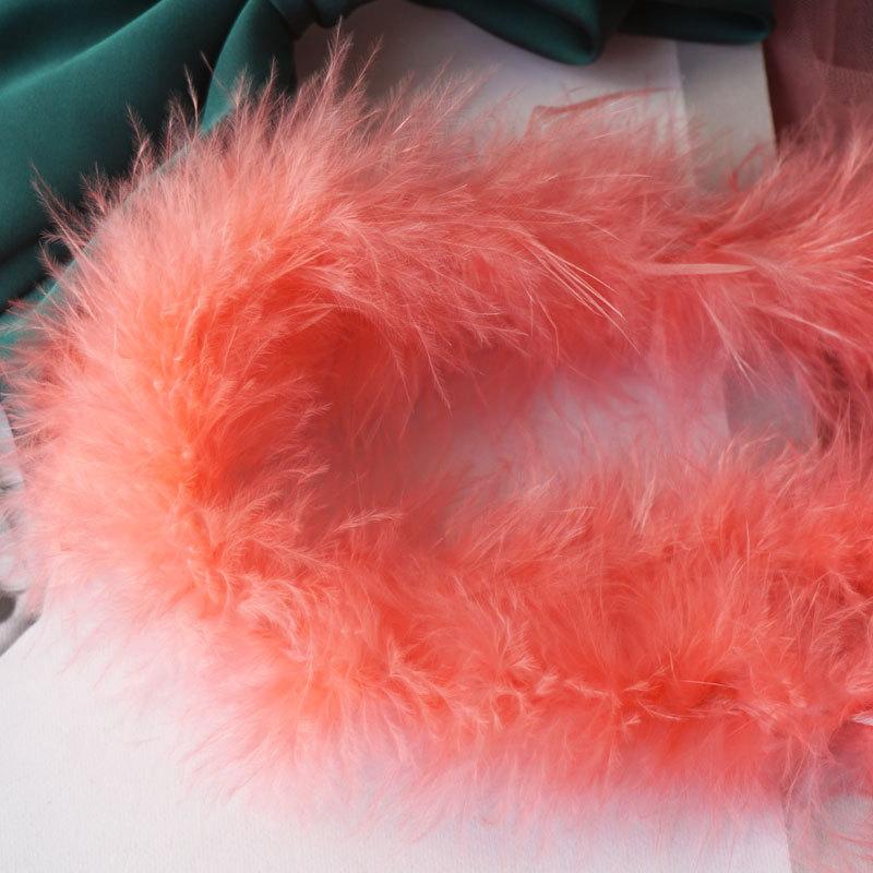 Feather Strip Flat Top Wedding Festival Diy Decorative Toys Crafts Stage Clothing Performance Feather 2 Meters