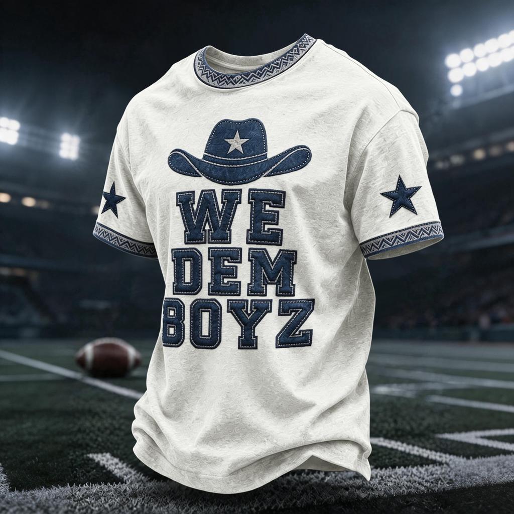Men's Rugby Print Short Sleeve Neck T-Shirt for Casual Sport and Everyday Wear