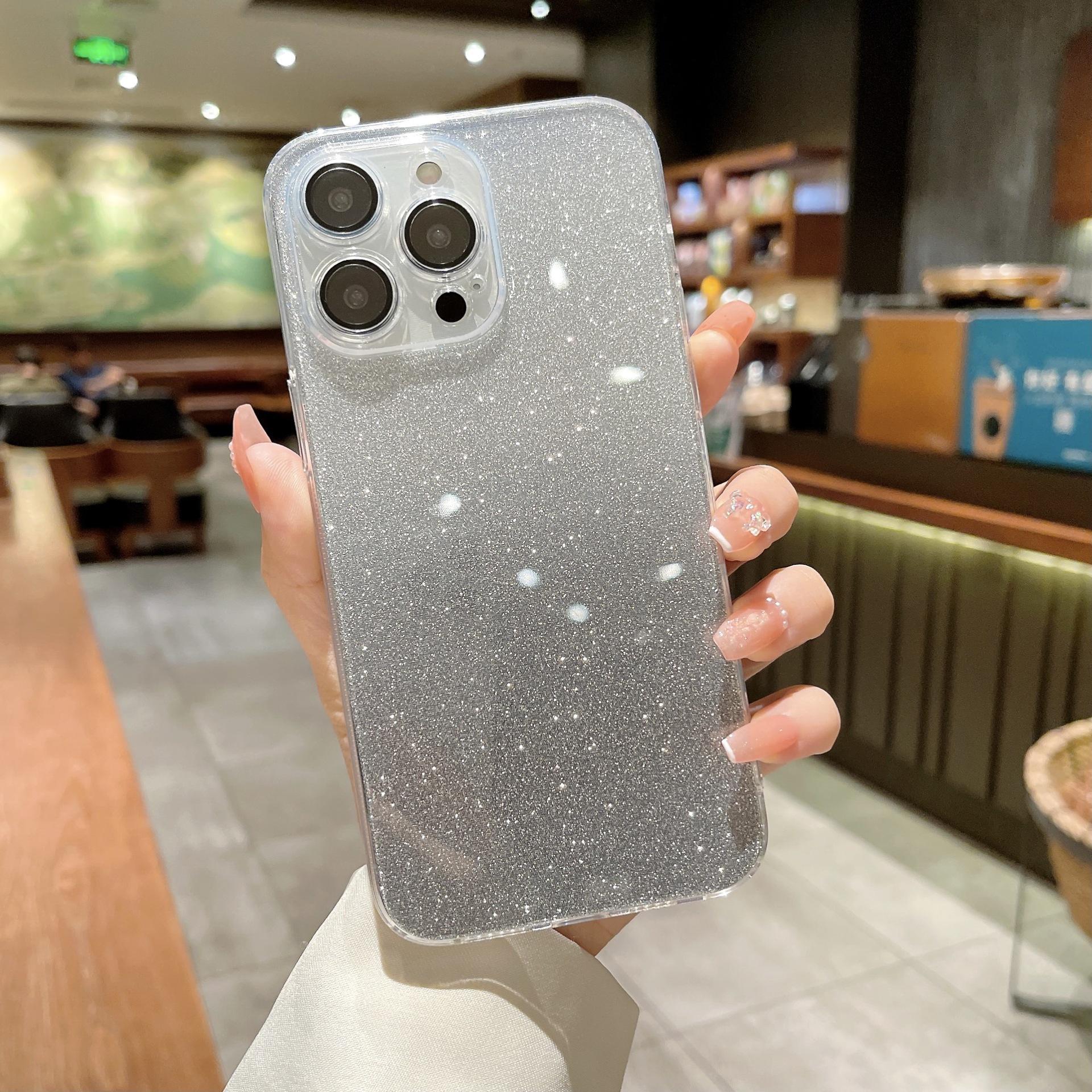 

Подходит для Apple 16proMax Чехол для мобильного телефона с блестками Гальванизированный IPhone 15 Градиентный Высококлассный 14 Противоударный Защитный Чехол iPhoneXsmax