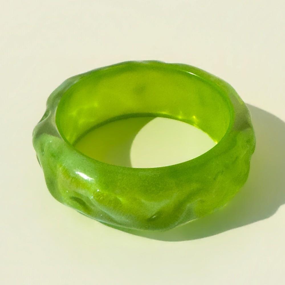 Exaggerated Wide Bangles Round Wide Cuff Bracelet Fashion Fashion Bracelet  Women циан