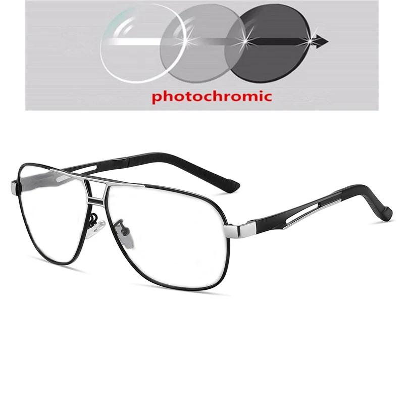 Double Girder Frame Square Myopia Sunglasses Anti-Glare Night Vision Driving Men Prescription Diopter Eyewear 0 -0.5 -0.75 To -6