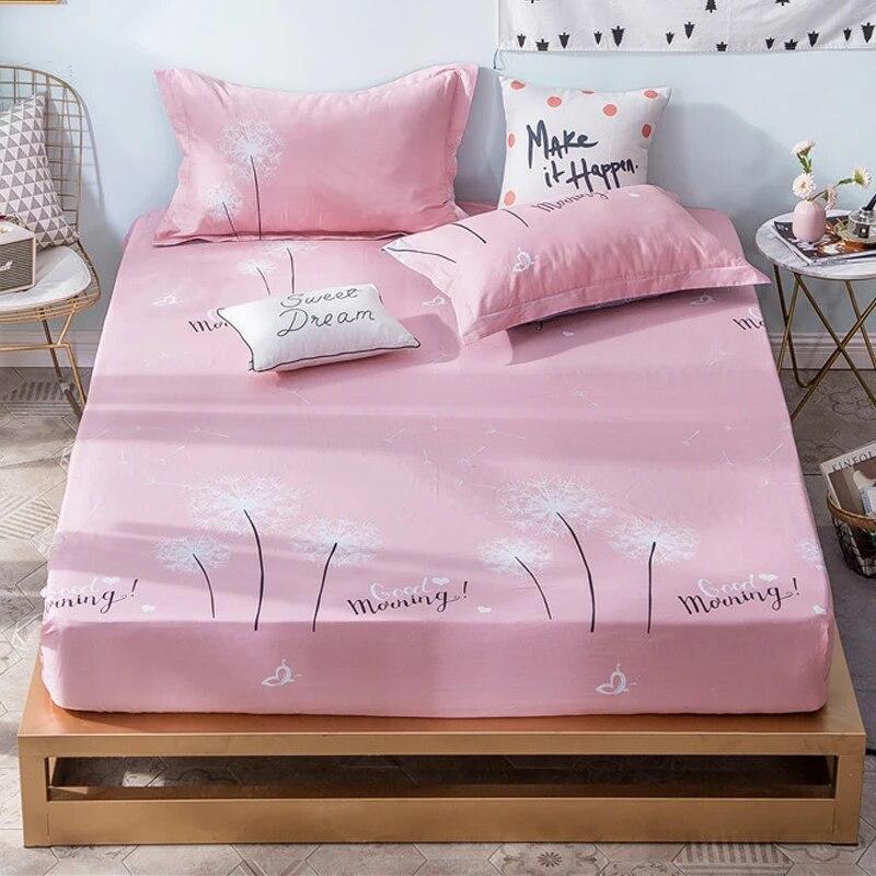 

Постельное белье Простыня на резинке Стеганая хлопковая плоская простыня Мягкая плоская простыня Одинарная/двойная/двойная/большая/королевская простыня 2pc Pillowcase48x74