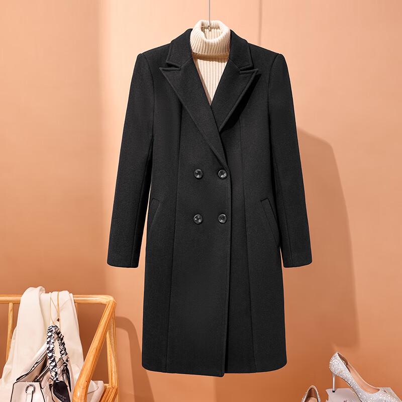 

Женское пальто средней длины из смесовой шерсти 3XL