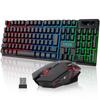 CHONCHOW Wireless Gaming Keyboard and Mouse Backlit 3000mAh Rechargeable Japanese Wireless Keyboard and Gaming Compatible with and Includes Japanese