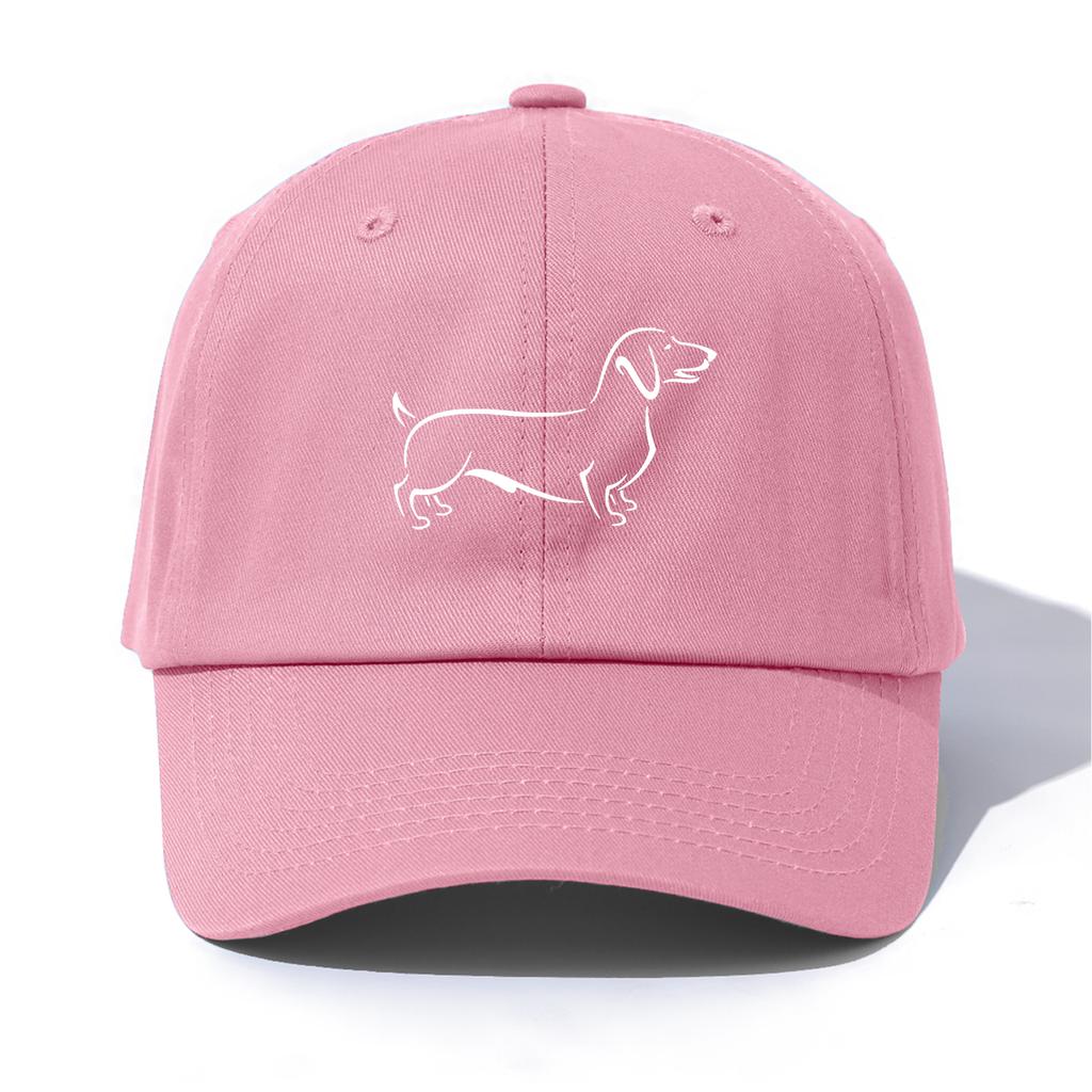 1pc Dachshund Print  Baseball Cap for Adults,  Minimalist Retro Style Casual Soft Adjustable Dad Hat, Perfect As Gift