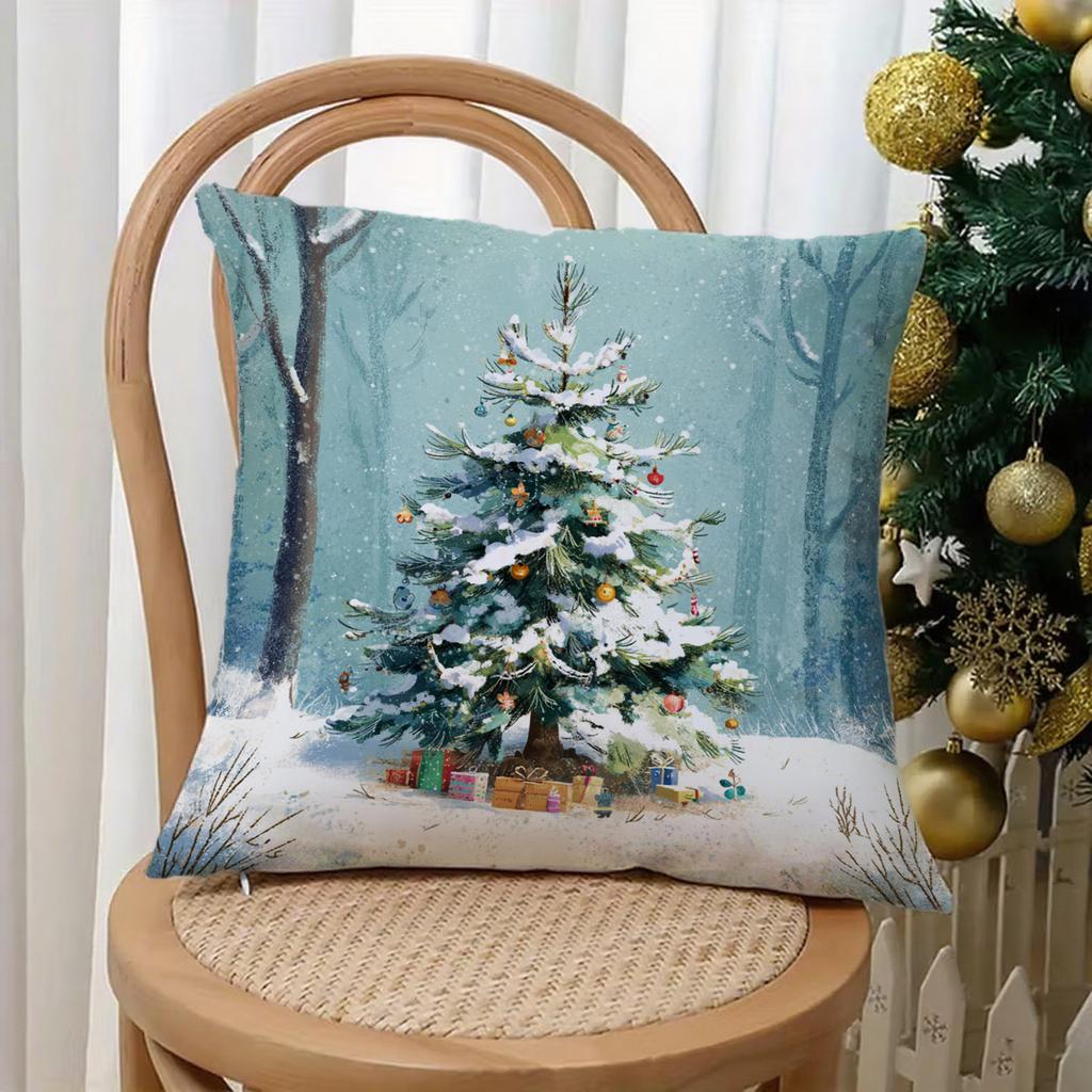 Christmas Tree-Themed Pillow Coverssuitable For Sofa Car Bedroom Decorative Cushion Cover Pillow Cover