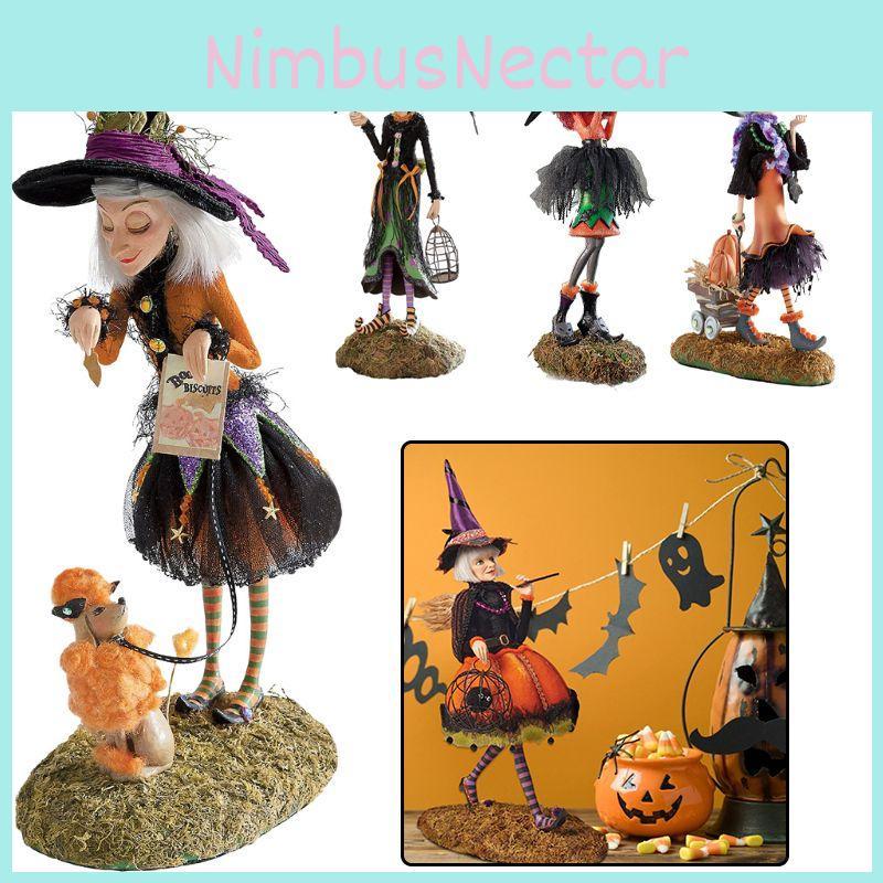 Urocza Lalka Czarownicy na Halloween Dekoracja Idealna na Biurko i Świętowania