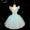 Kinderballett-Tutu-Kleid mit Ärmeln - Prinzessin Tanz- und Eislaufkostüm für Kleinkinder
