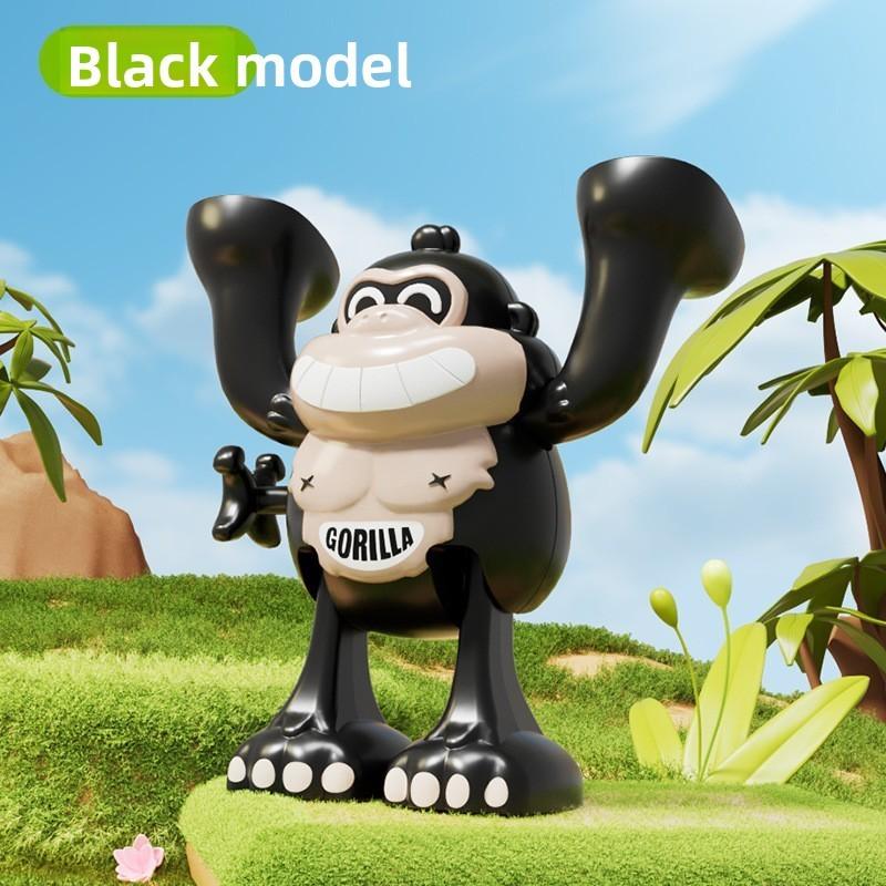 Kunststoff Babyspielzeug-Set mit Cartoon-Ente und Gorilla für Säuglingslernen und Entwicklung