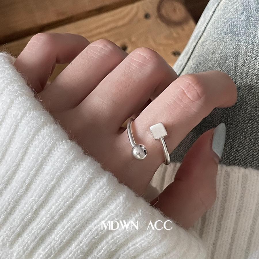Women s Adjustable Geometric Heart Ring - Stackable, Personalized, Square  Round Design Open Adjustable