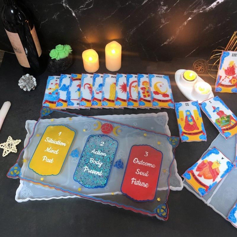 Easy To Use Tarot Card Silicone Mold Jewelry Making Tools Resin Casting Molds Silicone Material Suitable for DIY Crafts