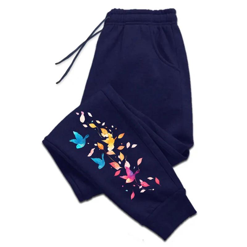 Cute Birds Printed Trousers Hota Sale Women's Sweatpants Daily Casual Sports Fitness Jogging Pants Women's Clothes