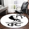 1 pezzo Squadra di Calcio (29) Tappeto Rotondo Stampato Tappeto Rotondo per Sedia Adatto per Camera da Letto Soggiorno Tappeto Decorativo per la Casa