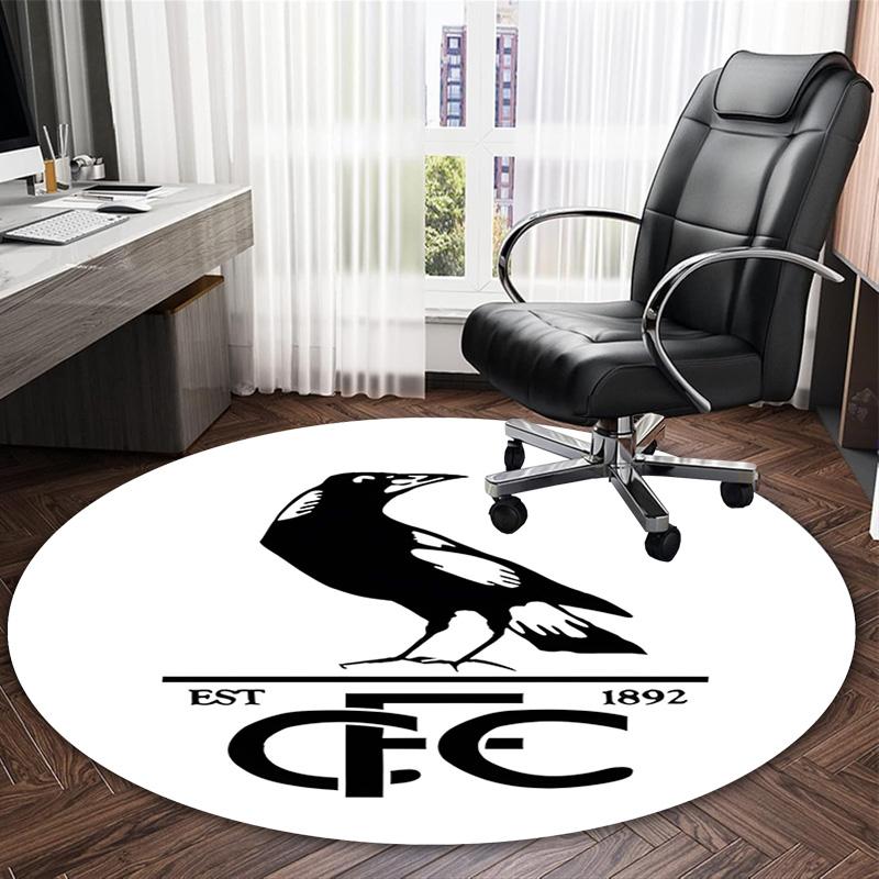 1 pezzo Squadra di Calcio (29) Tappeto Rotondo Stampato Tappeto Rotondo per Sedia Adatto per Camera da Letto Soggiorno Tappeto Decorativo per la Casa