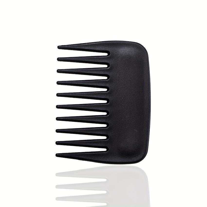 Portable Soft Hair Comb, Anti-static Wide Tooth Comb Stripe Comb, Portable Travel Comb, Suitable for Men and Women Thick Curly Waves Wig, Black