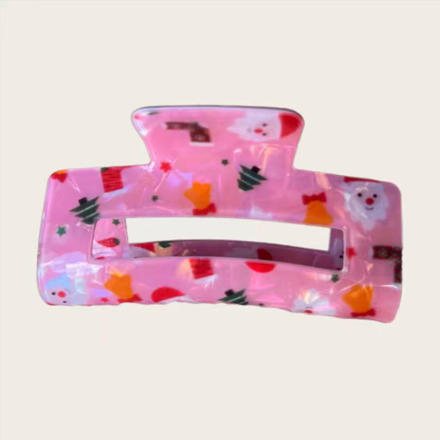 Shining Girl Christmas Floral Claw Clip - High-End Holiday Hair Accessory