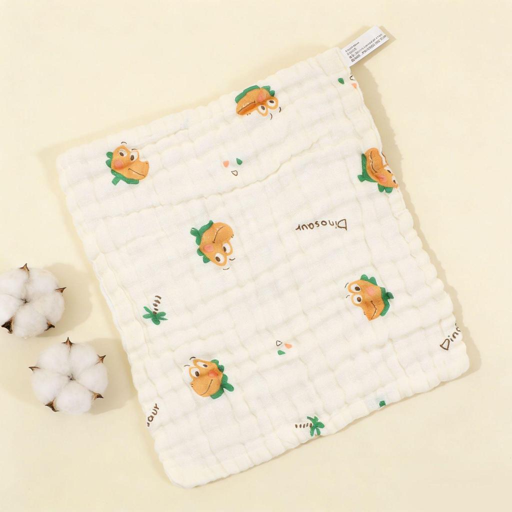 Class A Pure Cotton 6-Layer Gauze Washcloth Bib for Infants and Toddlers