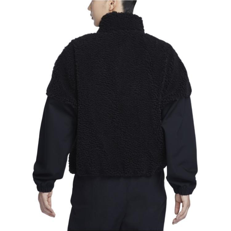 Nike Sportswear Velvet Feel Coat Women's Black/White FV8017-010