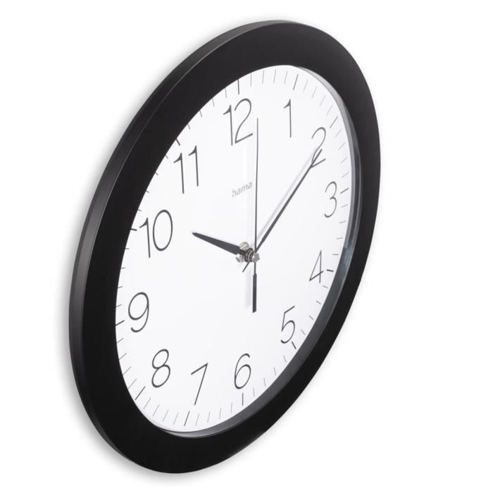 Wall Clock - Hama - Tenerife - Ø 30 Cm - Black - Radio-controlled Dcf