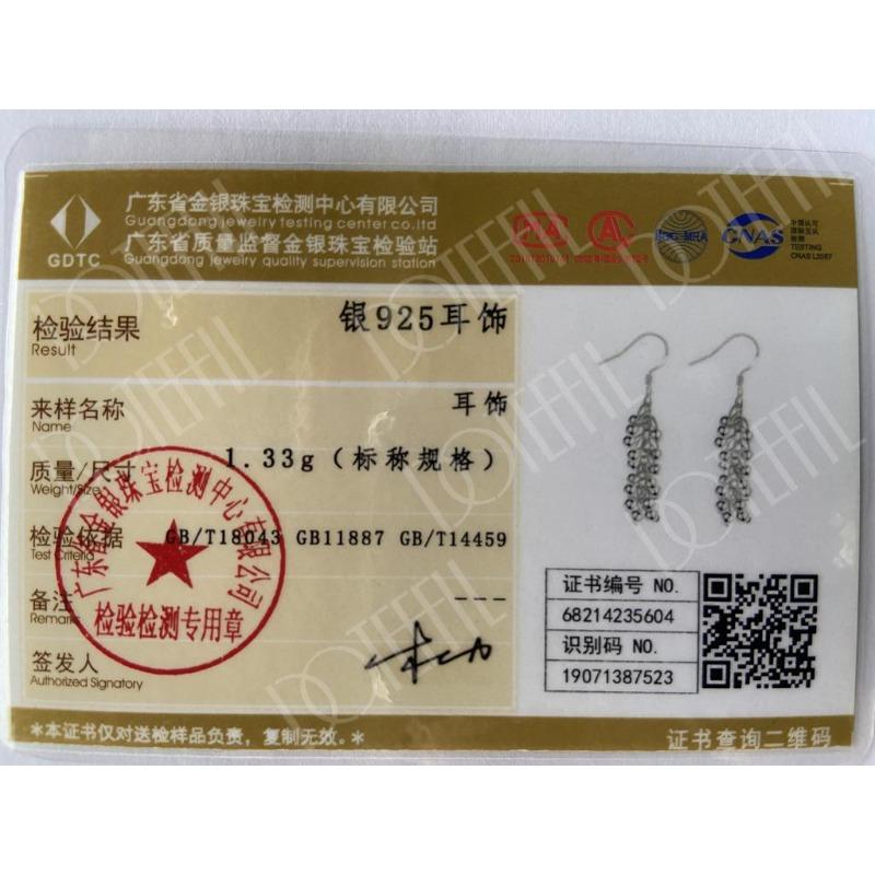 925 Sterling Silber Traubenperlenohrringe, Modeschmuck