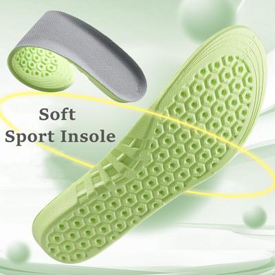 Nr. 8 Neue Sport-Einlegesohle, stoßdämpfend, weich, atmungsaktiv, schweißableitend, Deodorant-Schuheinlagen, Anti-Rutsch-Schablone für Männer und Frauen, Einlegesohlen