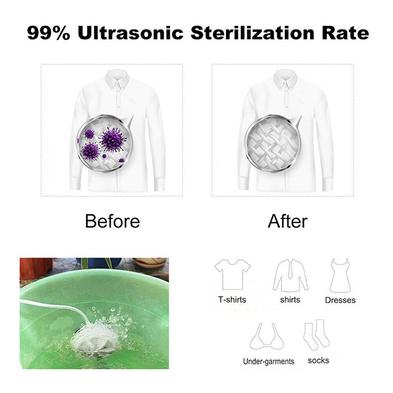 USB Mini Portable Ultrasonic Turbine Washing Machine for Travel Camping Dorm, Turbo Washer for Underwear Socks