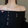 French Geometric Round Pearl Beaded Necklace Fashion Simple Court Style Necklace Light Luxury Premium Sweater Chain Women